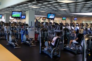 the fitness center at the URC