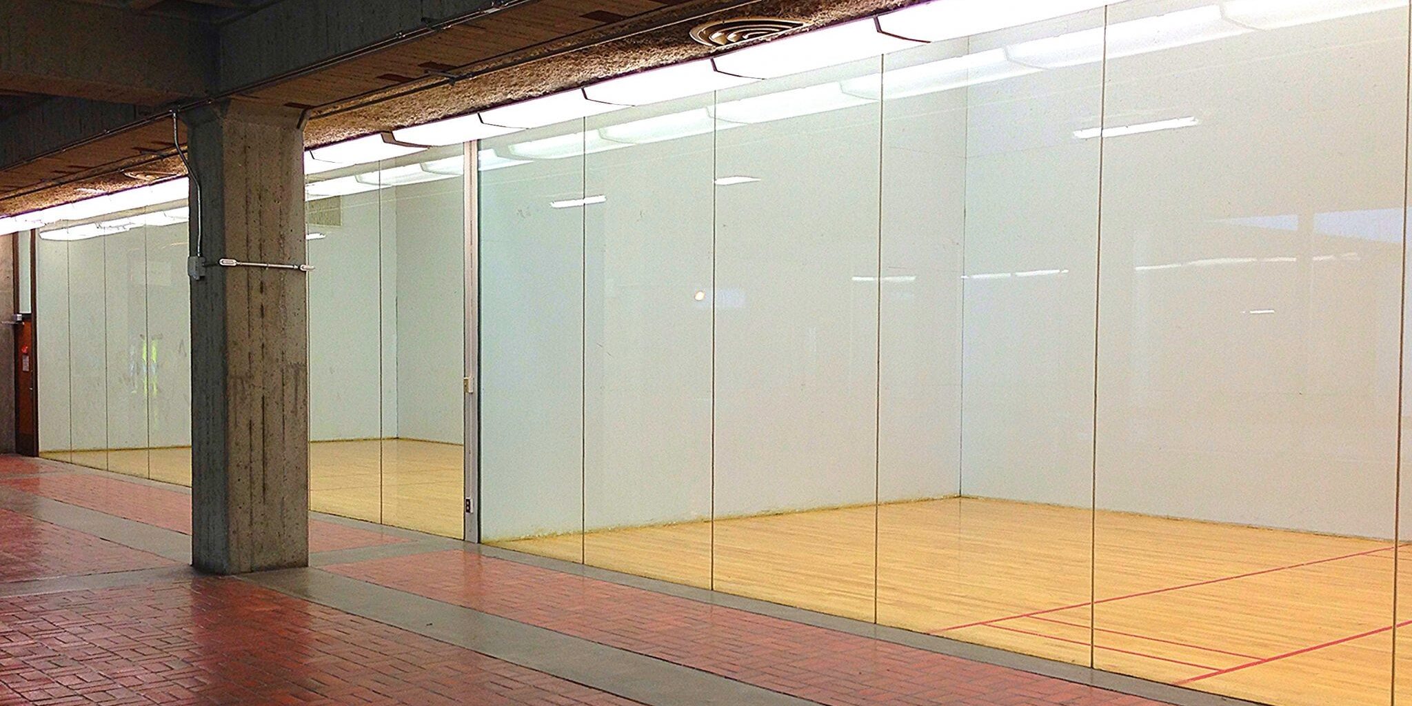 the racquetball courts