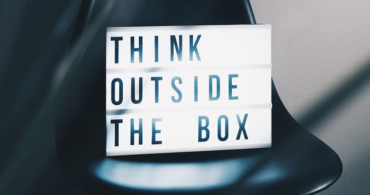 Think outside the box sign