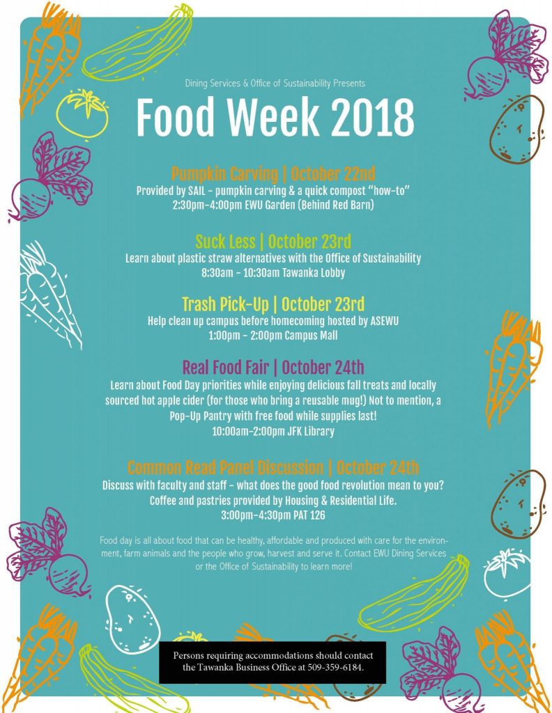 Flyer for National Food Day Events