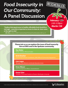 Food Insecurity Panel Discussion Flyer