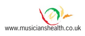 logo for musicians health a website from the united kingdom
