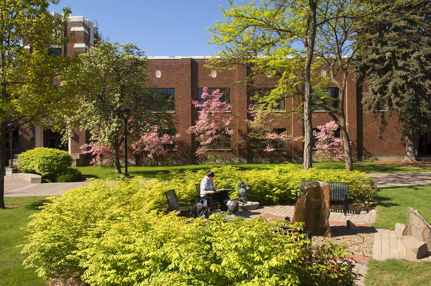 campus in the spring