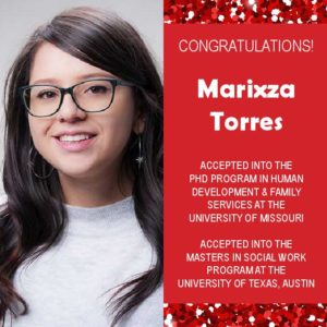 EWU McNair Scholar Marixza Torres Accepted into PHD at University of Missouri and MSW at University of Texas, Austin