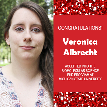 Veronica Albrecht Grad School Acceptances Announcements 2019