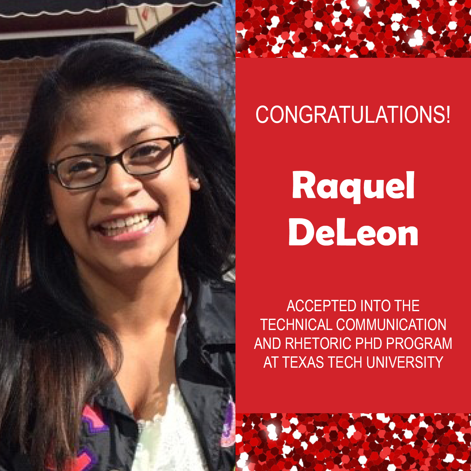 Raquel DeLeon Grad School Acceptances Announcements 2020