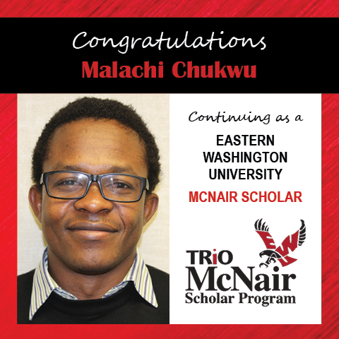 Malachi Chukwu McNair Continuing Scholar Announcements 2020