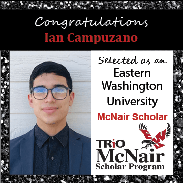 Ian Campuzano McNair Scholar Announcements 2021