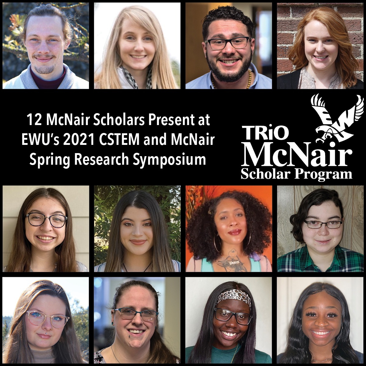 12 McNair Scholars Present at  EWU’s 2021 CSTEM and McNair Spring Research Symposium