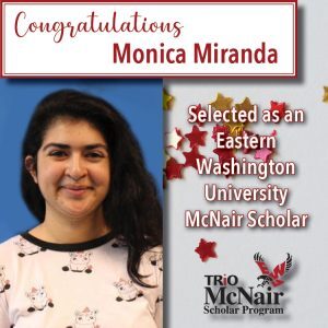 Monica Miranda Selected as an EWU McNair Scholar