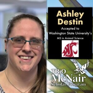 Alumni Ashley Destin Washington State University MS Animal Science 2024 Acceptance Offer