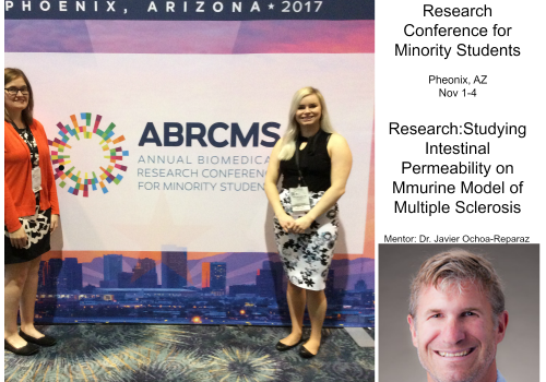 McNair Scholar Christina Ramelow presents her research at ABRCMS