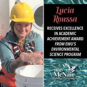 Excellence in Academic Achievement Award from EWU’s Environmental Science Program