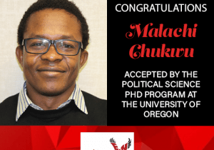 Malachi Chukwu Graduate School Acceptances 2021 UO