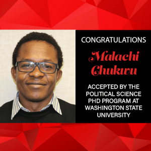 Malachi Chukwu Graduate School Acceptances 2021 WSU