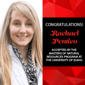 Rachael Pentico Graduate School Acceptances 2021 IDAHO