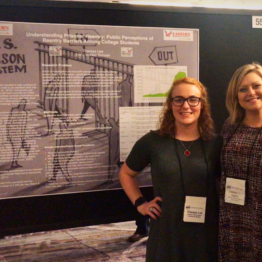 EWU McNair Scholar Theresa Lee presents her research poster with Mentor Dr. Lindsey Upton at the American Society for Criminology Conference in 2019.