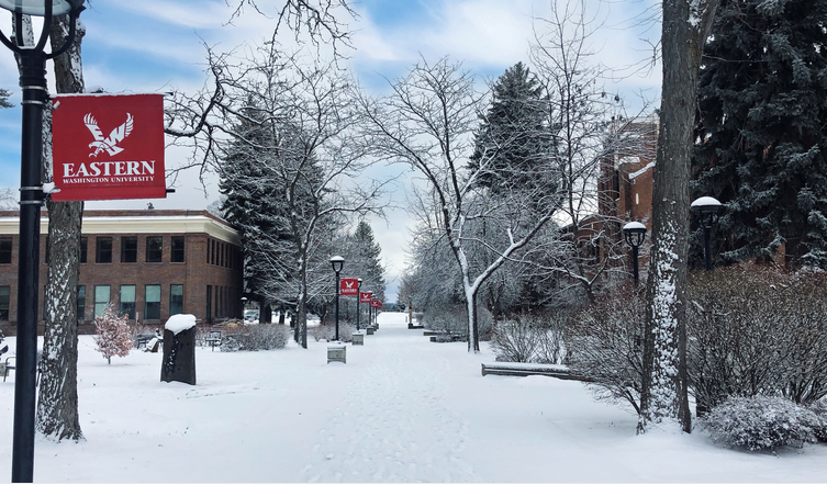 EWU Campus in Winter